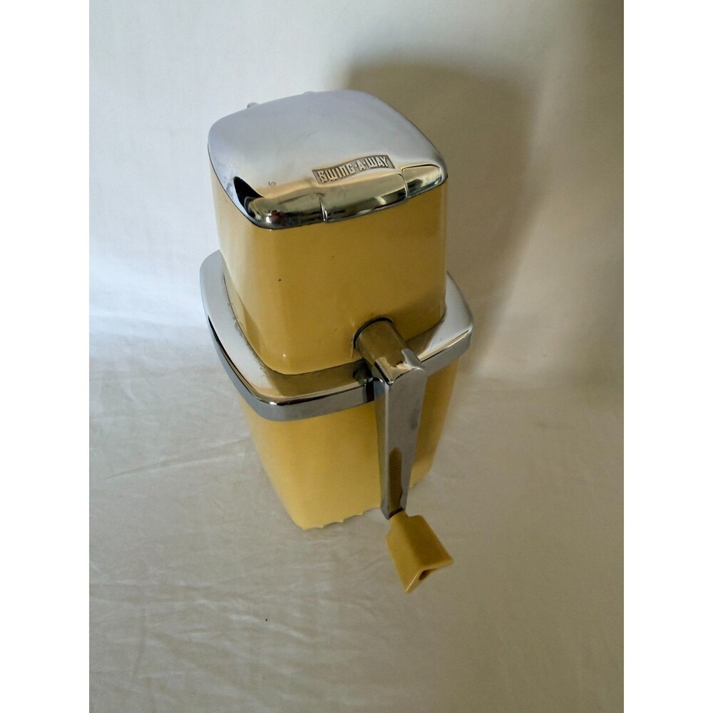 Vintage Mid Century Swing Away Retro Manual Ice Crusher - Mustard